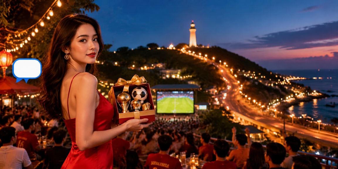 Bầu không khí đêm tại Vũng Tàu với người xem bóng đá và cá cược thể thao trực tuyến